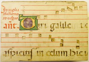 Portion of a Parchment Leaf from a Liturgical Manuscript by kladcat Portion of a parchment leaf from a liturgical ms.